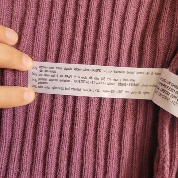ZARA Purple Ribbed Knit Cardigan with Buttons - Picture 4 of 4